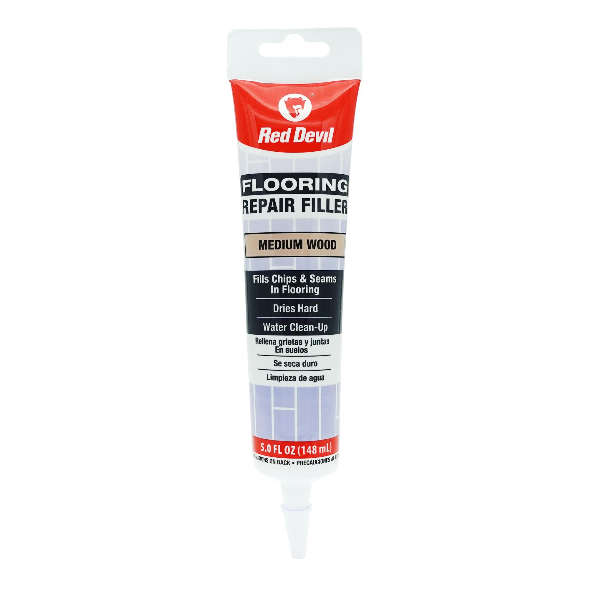 Red Devil Flooring Repair Filler. Repair Chips & Seams in Wood, Laminate, LVT & Tile - Medium Wood