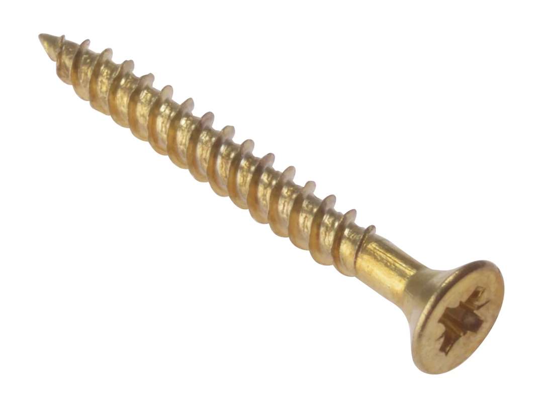 Fandf CSK1126EB General-Purpose Screw - Electro Brassed 1 1/2in X 6 (Box Of 200)