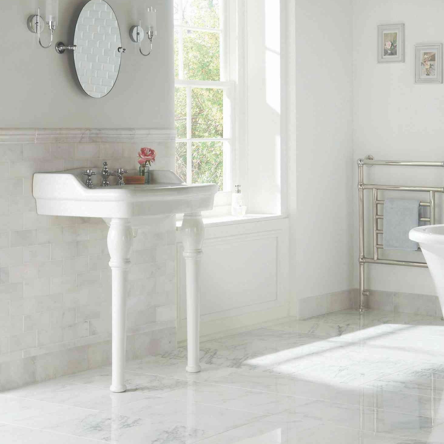 Original Style Earthworks Viano White Polished Marble Tile 30x60cm