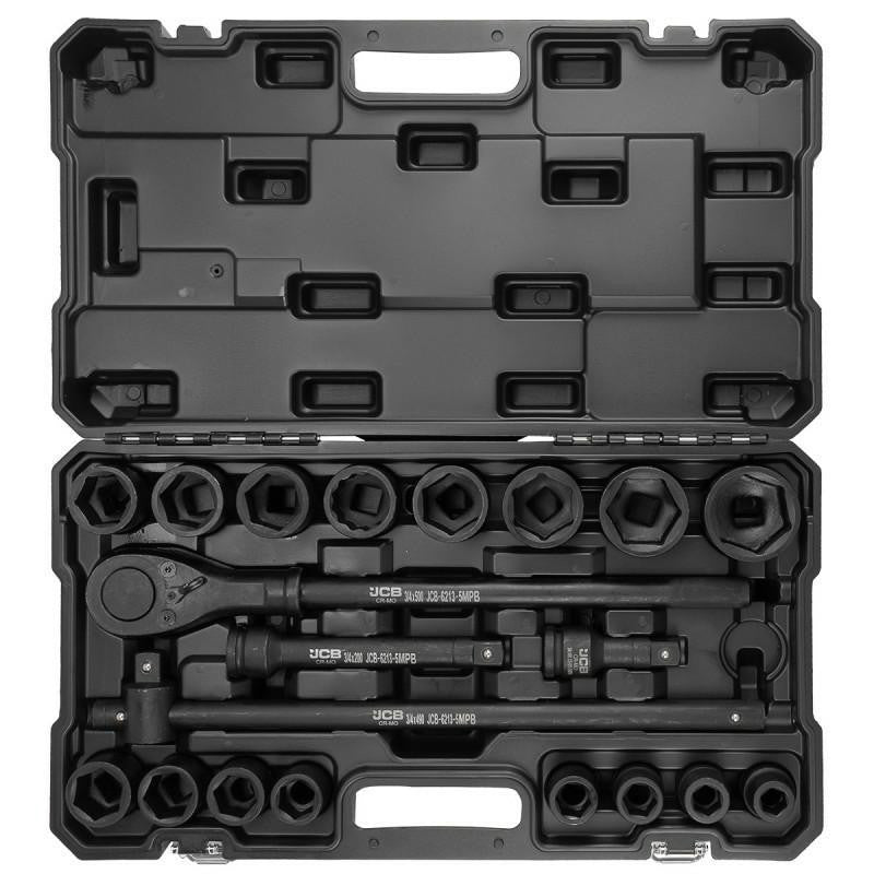 JCB 21-Piece 3/4' Impact Socket Tool Set | JCB-6213-5MPB