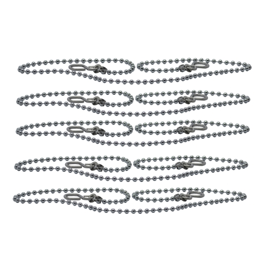4Trade Bath Ball Chain Chrome 450mm Pack 5