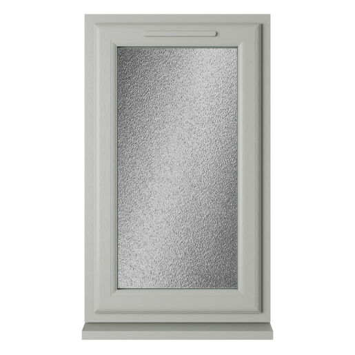 Crystal Double Glazed uPVC Window Agate/White Right Hung 1040mm x 610mm Obscure