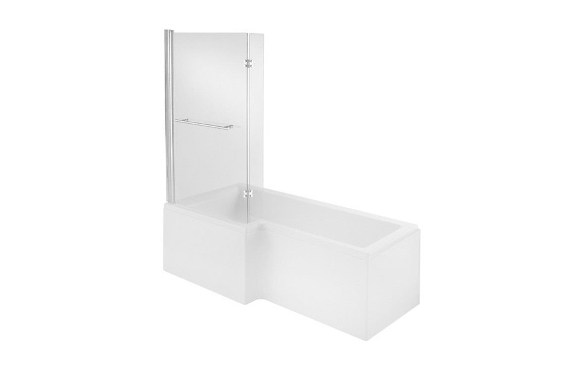 L Shape/P Shape Shower Bath End Panel White