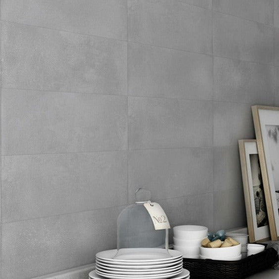 10m² Job Lot | Synergy Grey Bathroom Wall Tile 20x60cm