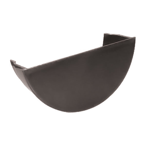 Half Round Internal Stopend Anthracite Grey