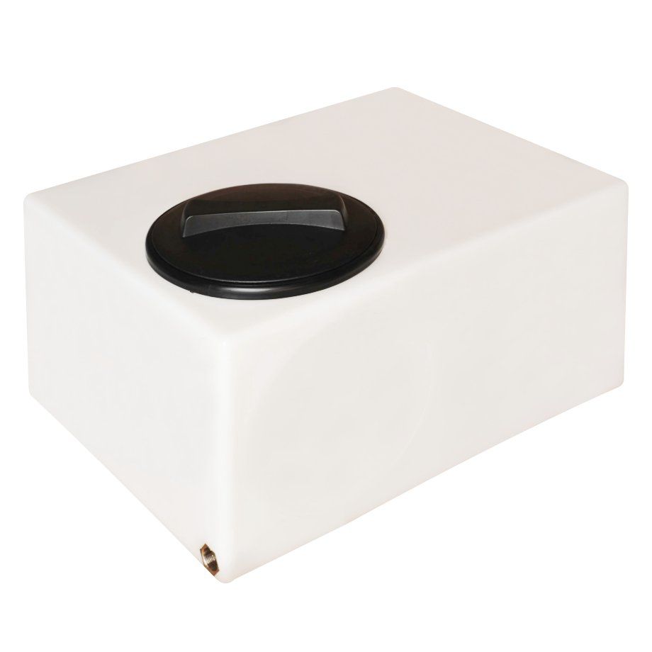 75 Litre Flat Water Tank Medium Density Polyethylene White Original Organics