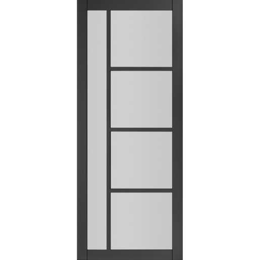 Deanta Brixton Black Prefinished Glazed 1981mm x 686mm x 35mm
