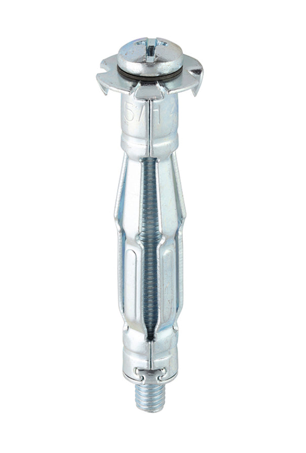 Metal Cavity Anchors - Zinc M5 x 52 (60mm Screw) 100 per box