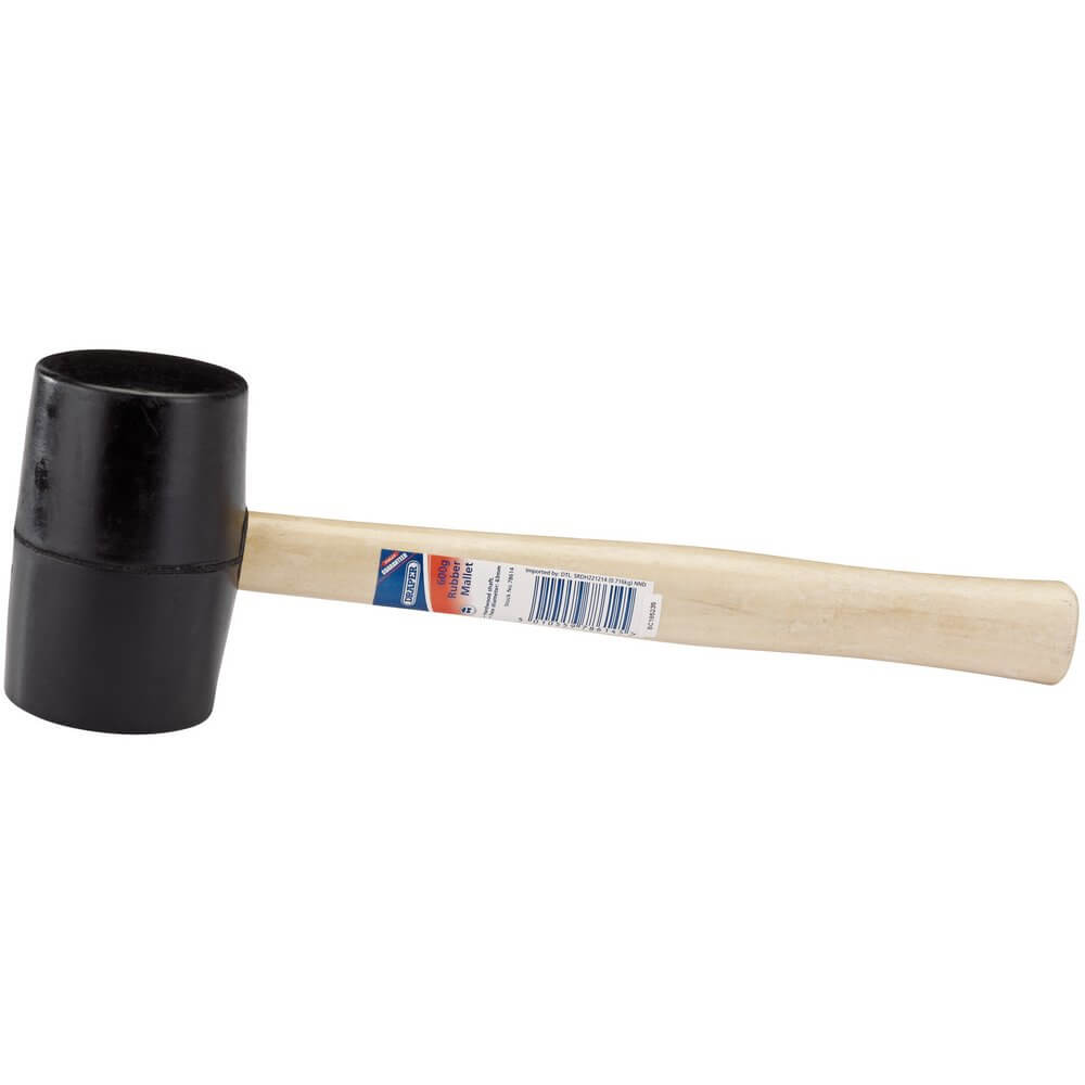 Draper 78614 Hardwood Shaft Rubber Mallet 620G/24Oz each