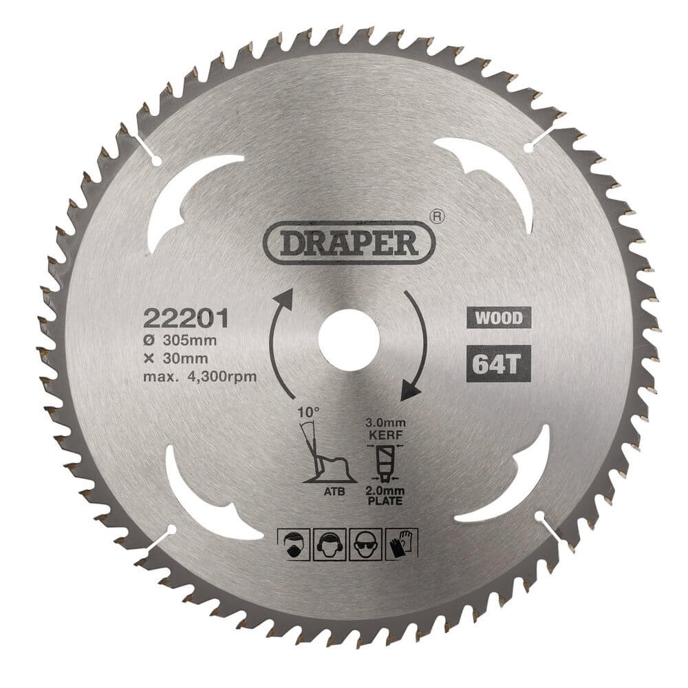 22201 Tct Circular Saw Blade For Wood 305 X 30Mm 64T each