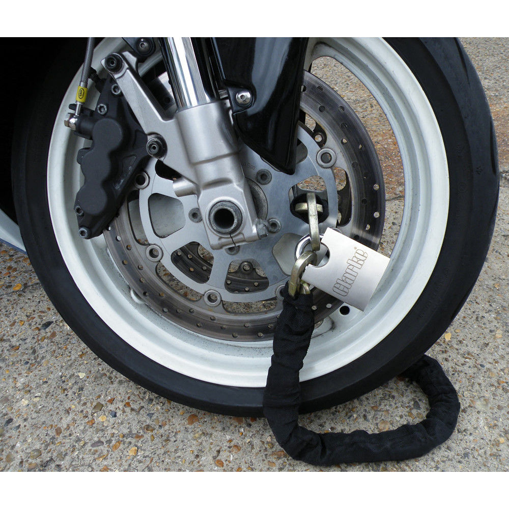 Clarke 1801728 Cht728 Heavy Duty Motorcycle Padlock And Chain