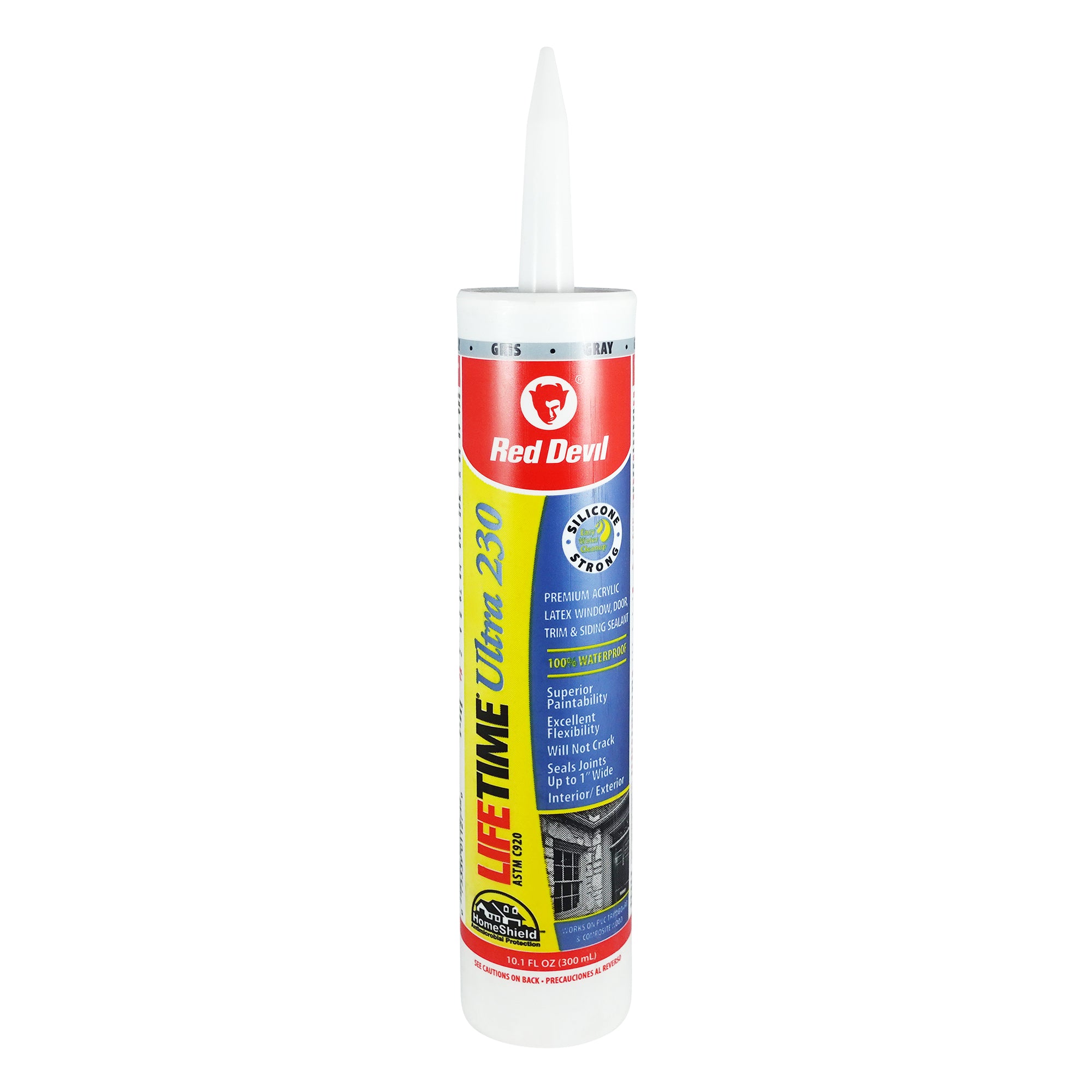 Red Devil Lifetime® Ultra 230 Premium Elastomeric Acrylic Latex Sealant 10.1 FL. OZ. Cartridge - Grey