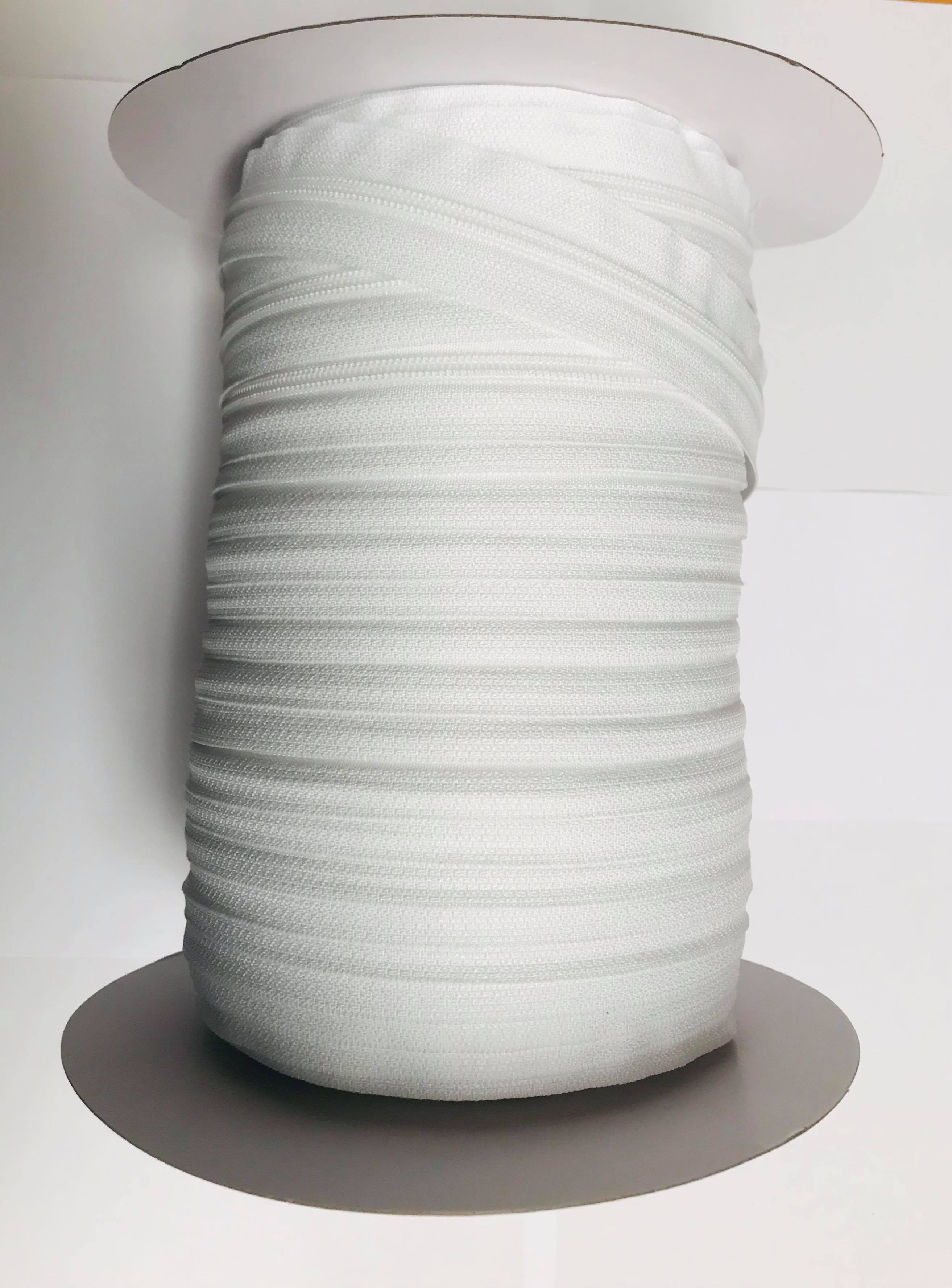 No.5 Continuous Upholstery Chain Zipping - White