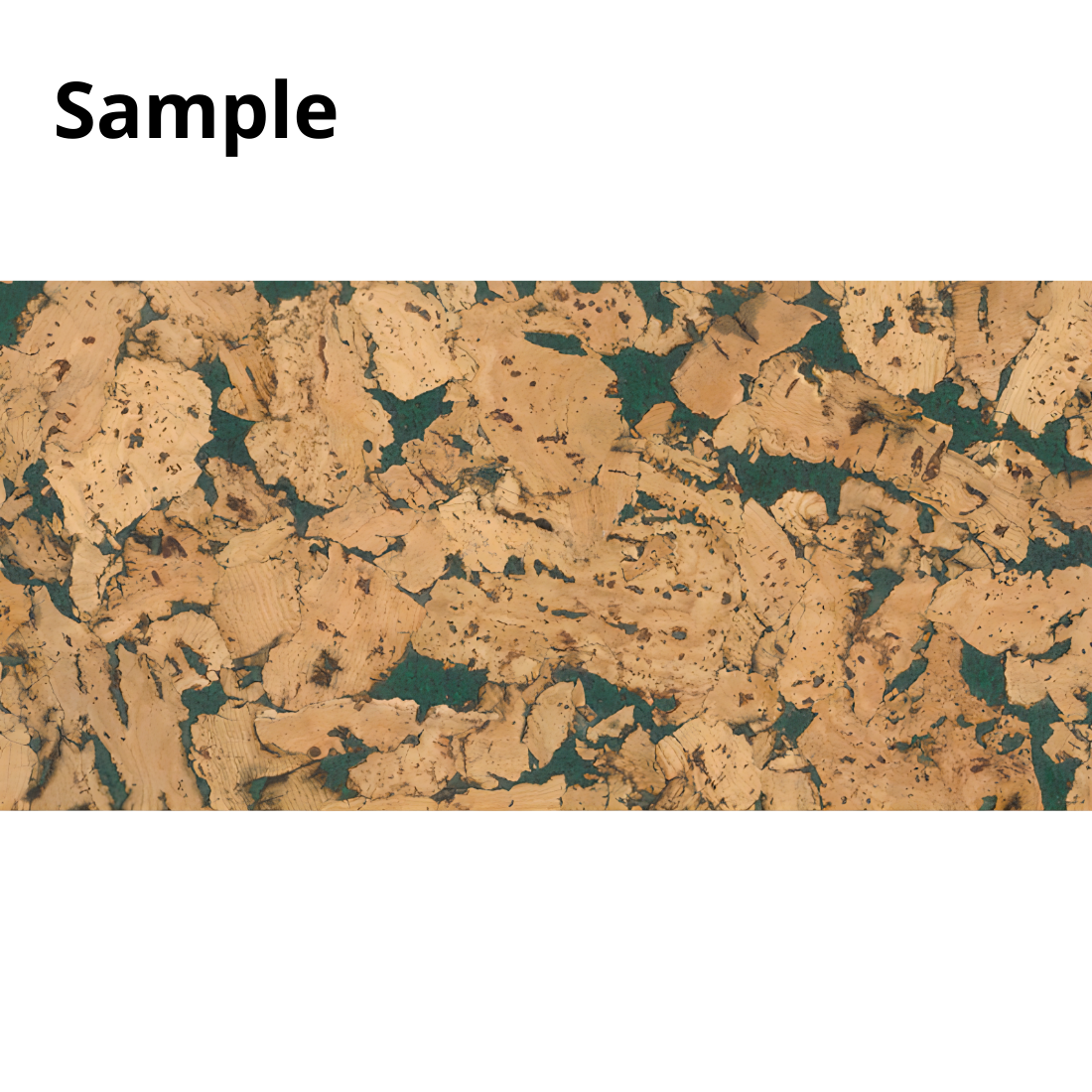 Decorative Cork Wall Tiles - Moss - Sample - 1 Strip