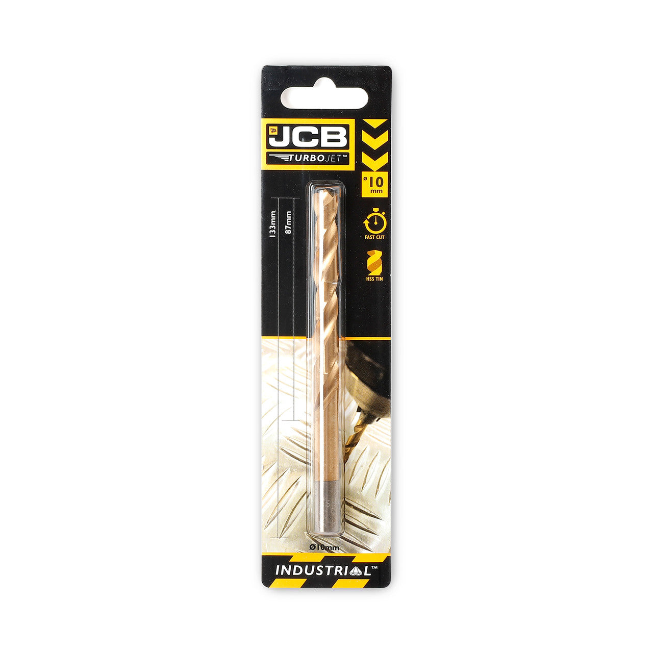 JCB 10 x 133mm 7 Point HSS Drill Bit TurboJet | 5055803318826