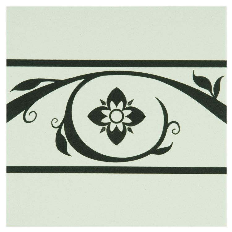 Оriginal Style Odyssey Primo Saxon Border Black on Dover White 15x15cm