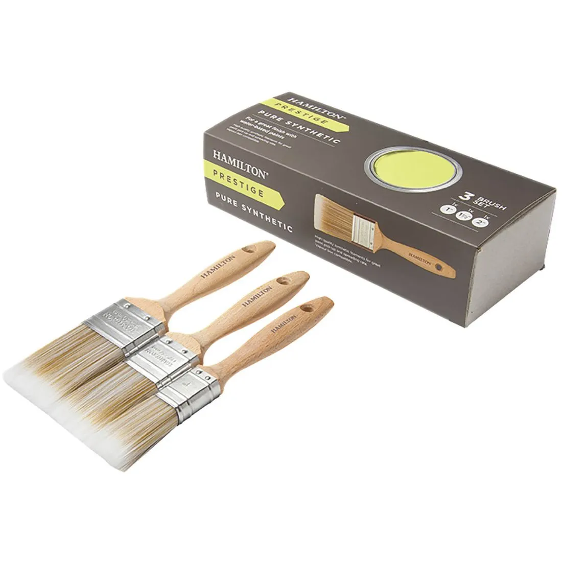 Prestige Synthetic 3Pc Brush Set 1 X 1In 1 X 1.5In 1 X 2In