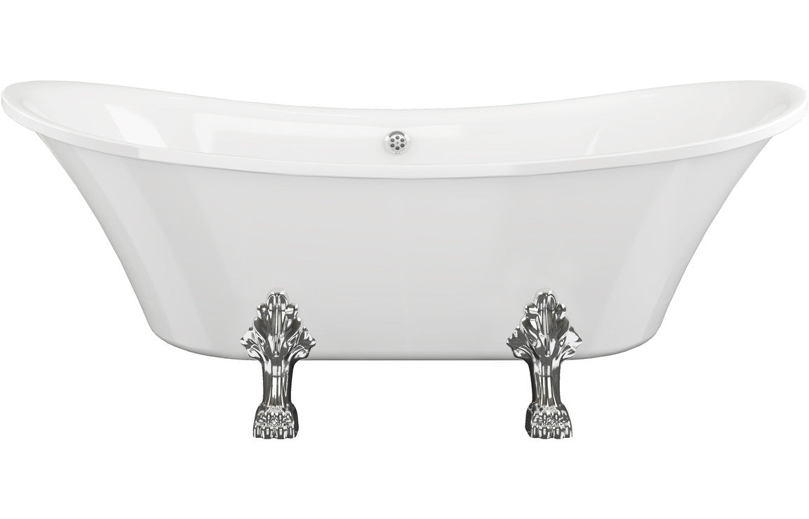 Hampshire Freestanding Bath with chrome lion feet.