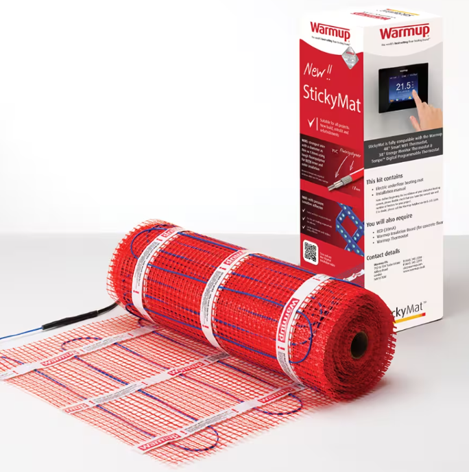 Warmup electric underfloor heating - StickyMat System – 150W/m²