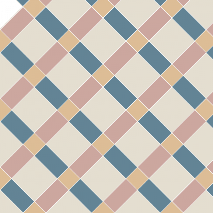 Original Style Victorian Falkirk 4-colour Carnation Pink and Hawthorne Yellow Pattern