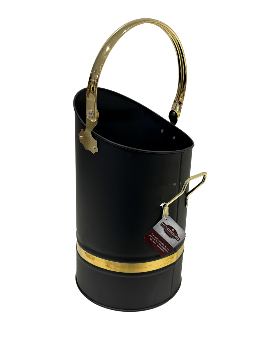 Hearth & Home Coal Hod 16″ Black & Brass