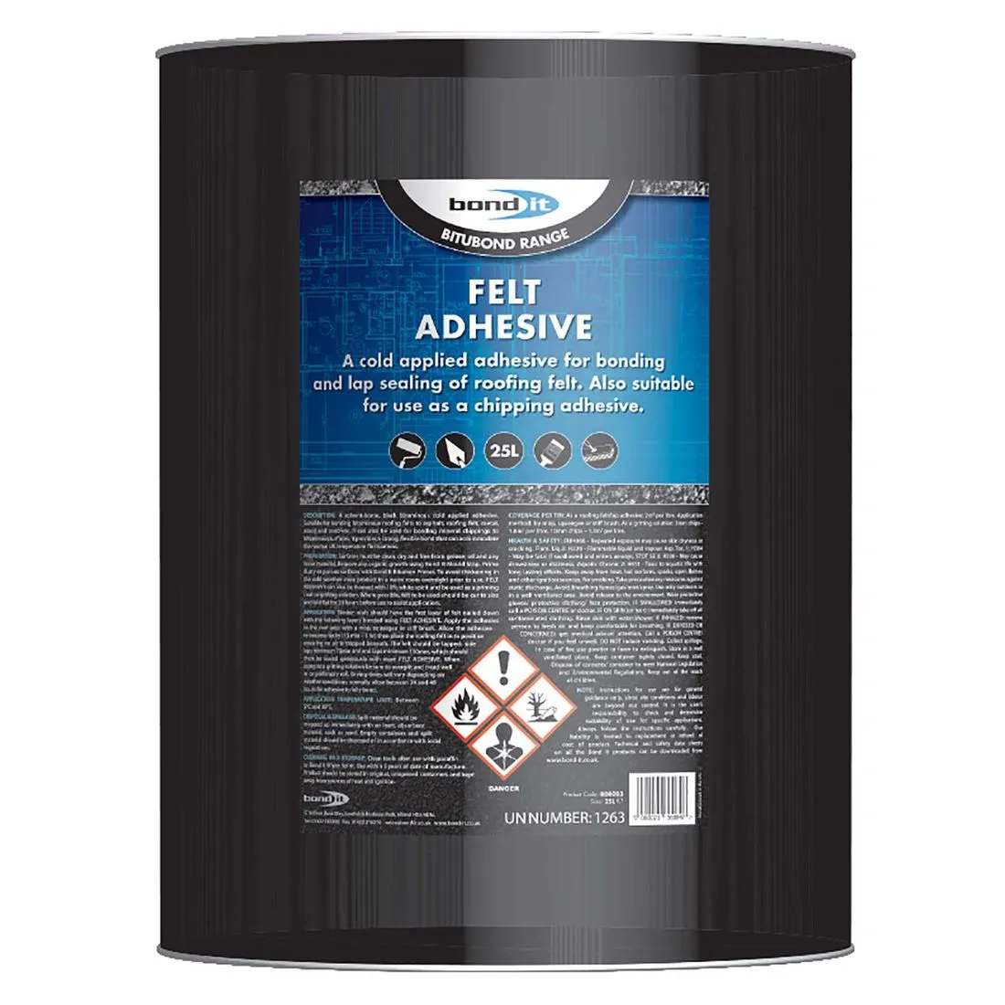Bitubond Roofing Felt Adhesive Black 25L