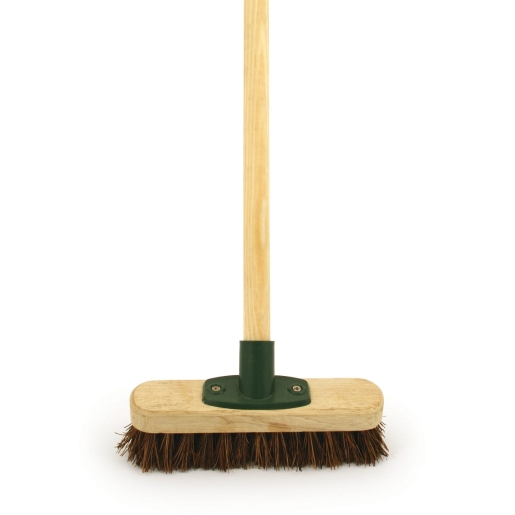 4Trade 9in Bassine Deck Scrubbing Brush with 48in Handle
