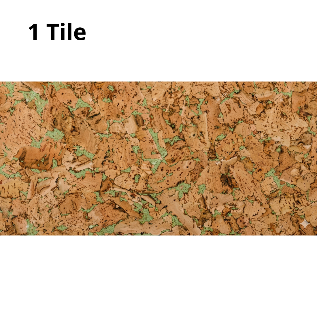 Decorative Cork Wall Tiles - Mint Green - 1 Tile - 0.18m2 (1.94sqft)