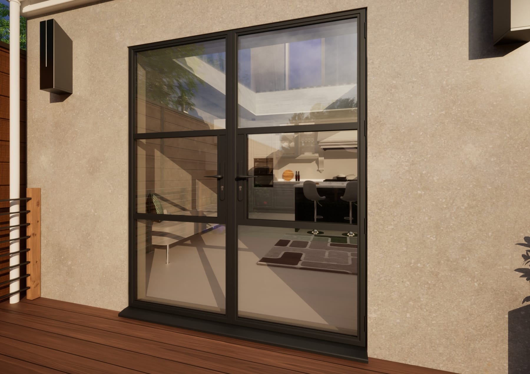 Aluminium Heritage French Door - 1800mm Anthracite Grey