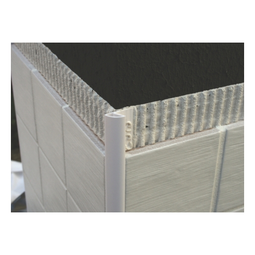 Genesis 6mm White Round Edge Tile Trim ETR608.01