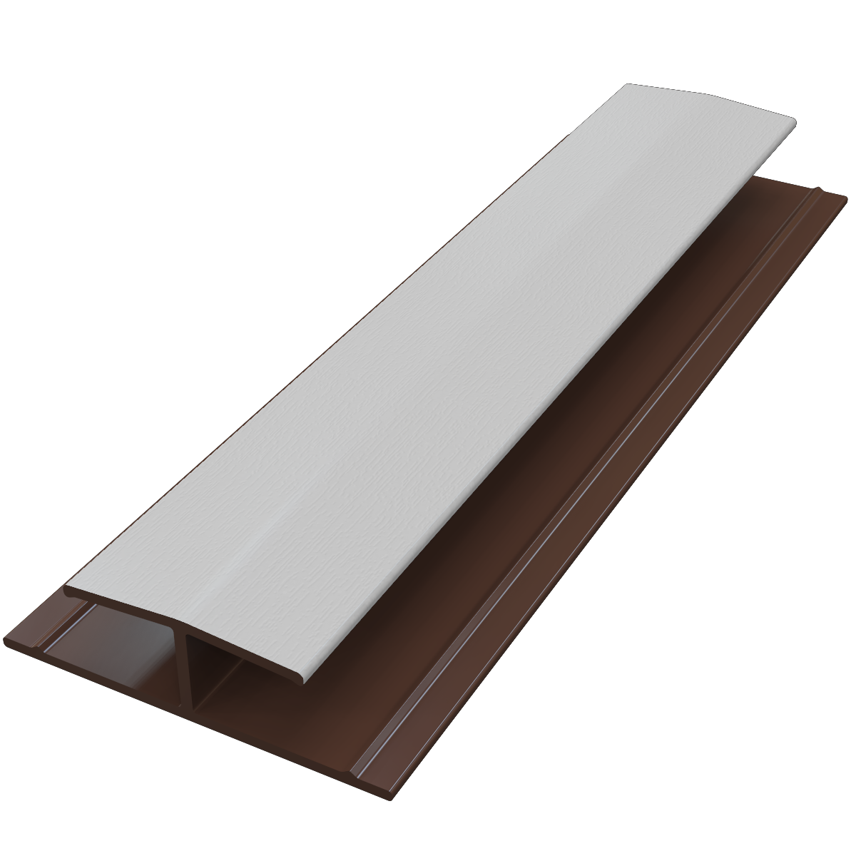 White Woodgrain Soffit H Trim - 5mtr