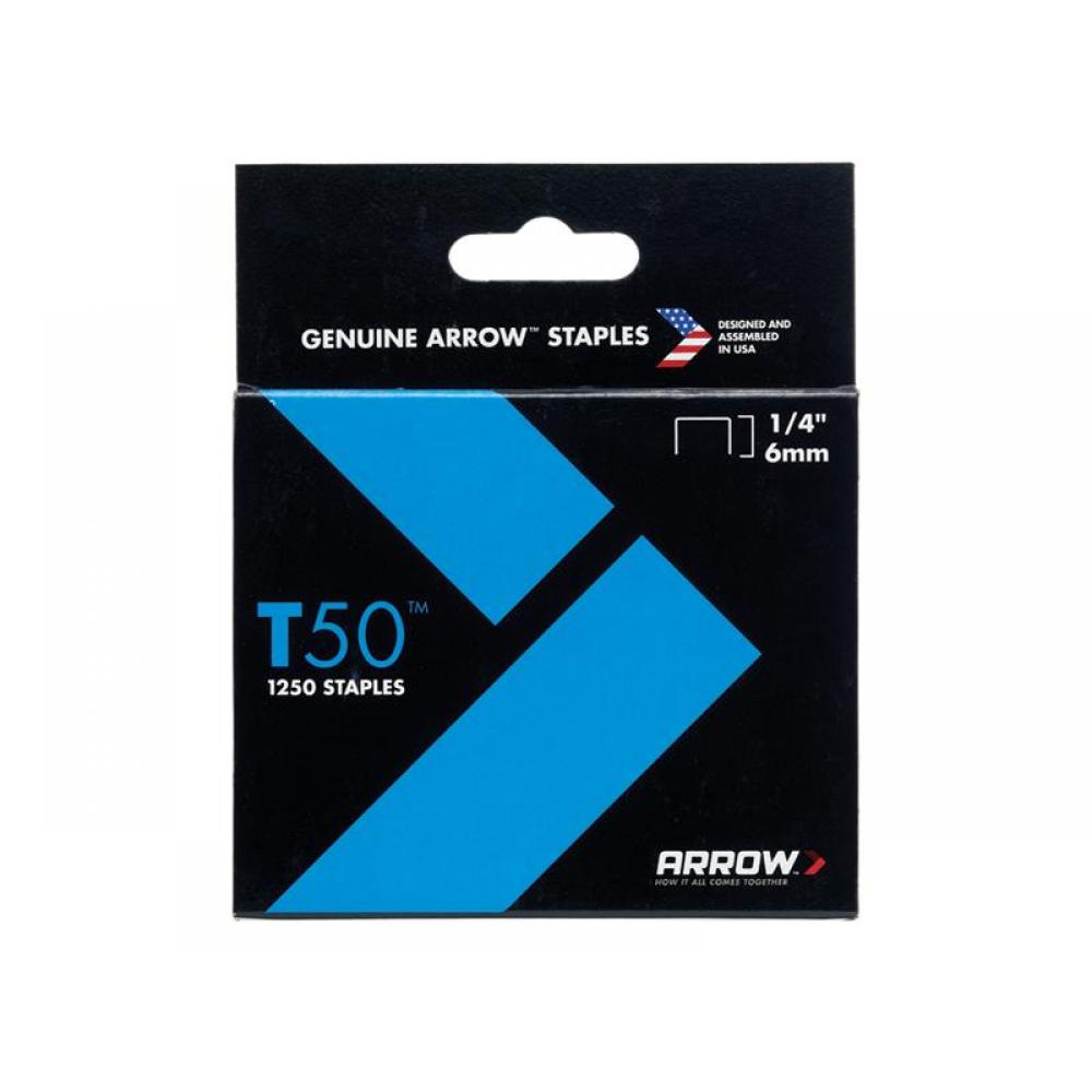 Arrow A504 T50 Staples 6Mm (1/4In) (Pack 5000 4 X 1250)
