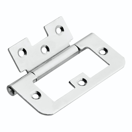 4Trade Hinges Flush Zinc Plated 75mm Pack of 2