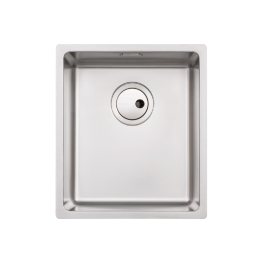 Abode Stainless Steel Matrix R15 1 Bowl Medium Undermount Versatile Kitchen Sink, 380x440x202mm