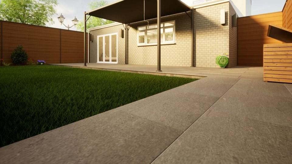 Porcelain Paving - 900mm x 600mm x 20mm Platinum Grey