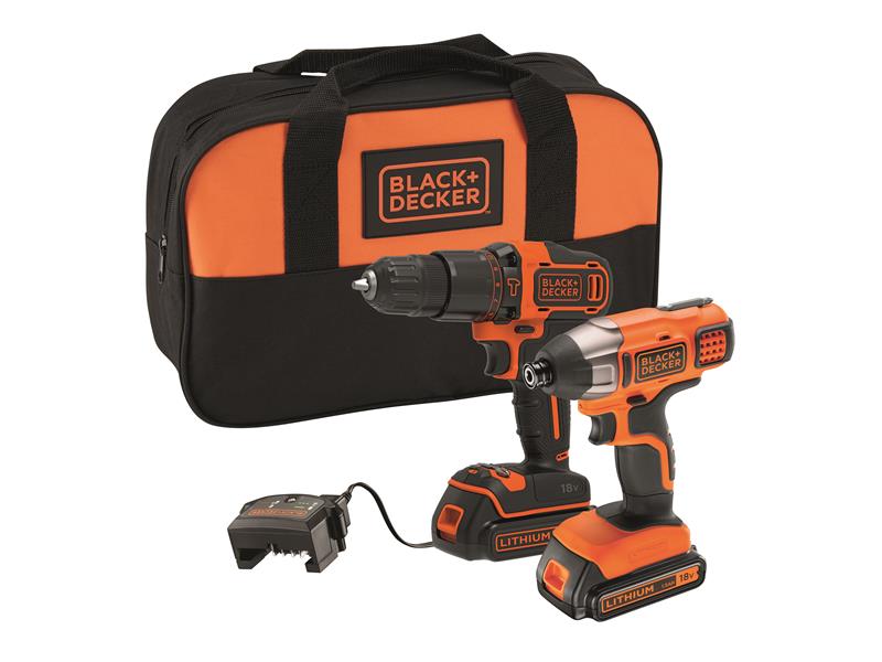 Black + Decker Bck25S2S Twin Kit 18V 2 X 1.5Ah Li-Ion BCK25S2S-GB