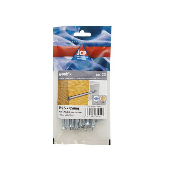 Woodfix Self-Drilling Screws Heavy Section DIN 7504P BZP
