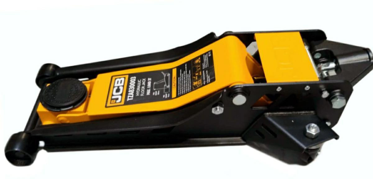 JCB 3 Tonne Hydraulic Trolley Jack, Low-Profile, 508mm Maximum Lift | JCB-TZA830003