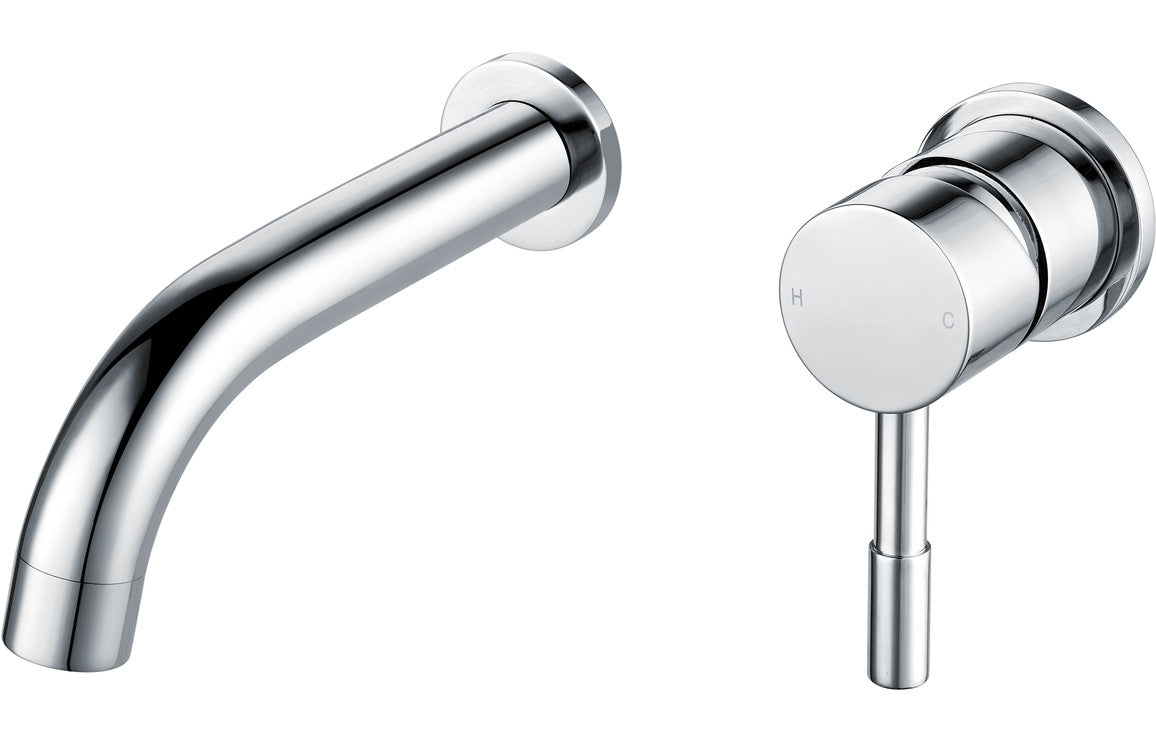 Pescara Wall Mounted Basin Mixer - Chrome