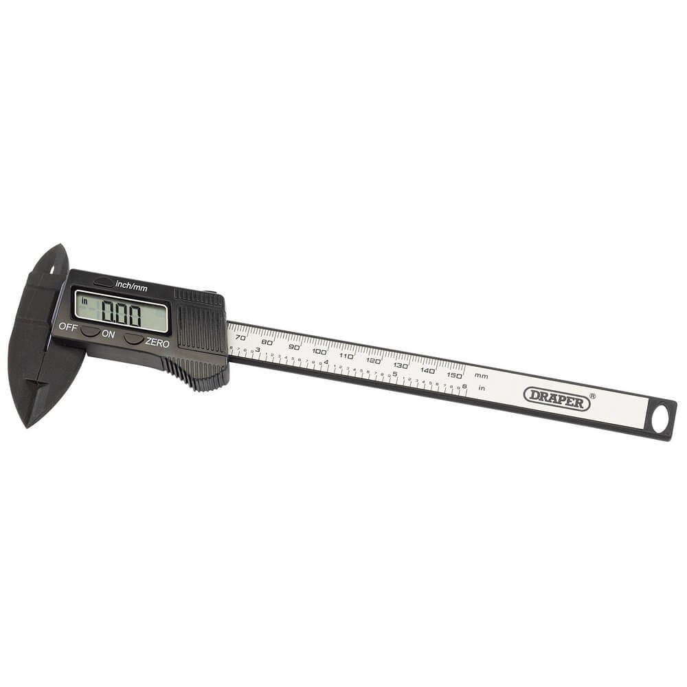Draper 24816 Carbon Fibre Digital Caliper Gauge 150Mm Or 6in each