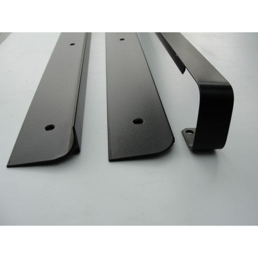 Unika 30mm Black Worktop Aluminium Corner Joint 630mm/6mm Radius