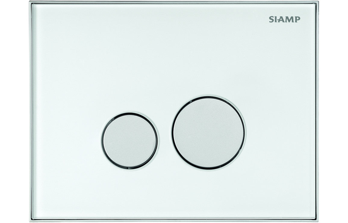 Dual Flush Plate Round Design White