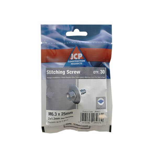 Metalfix Stitching Screws 16mm Washer DIN 7504K BZP