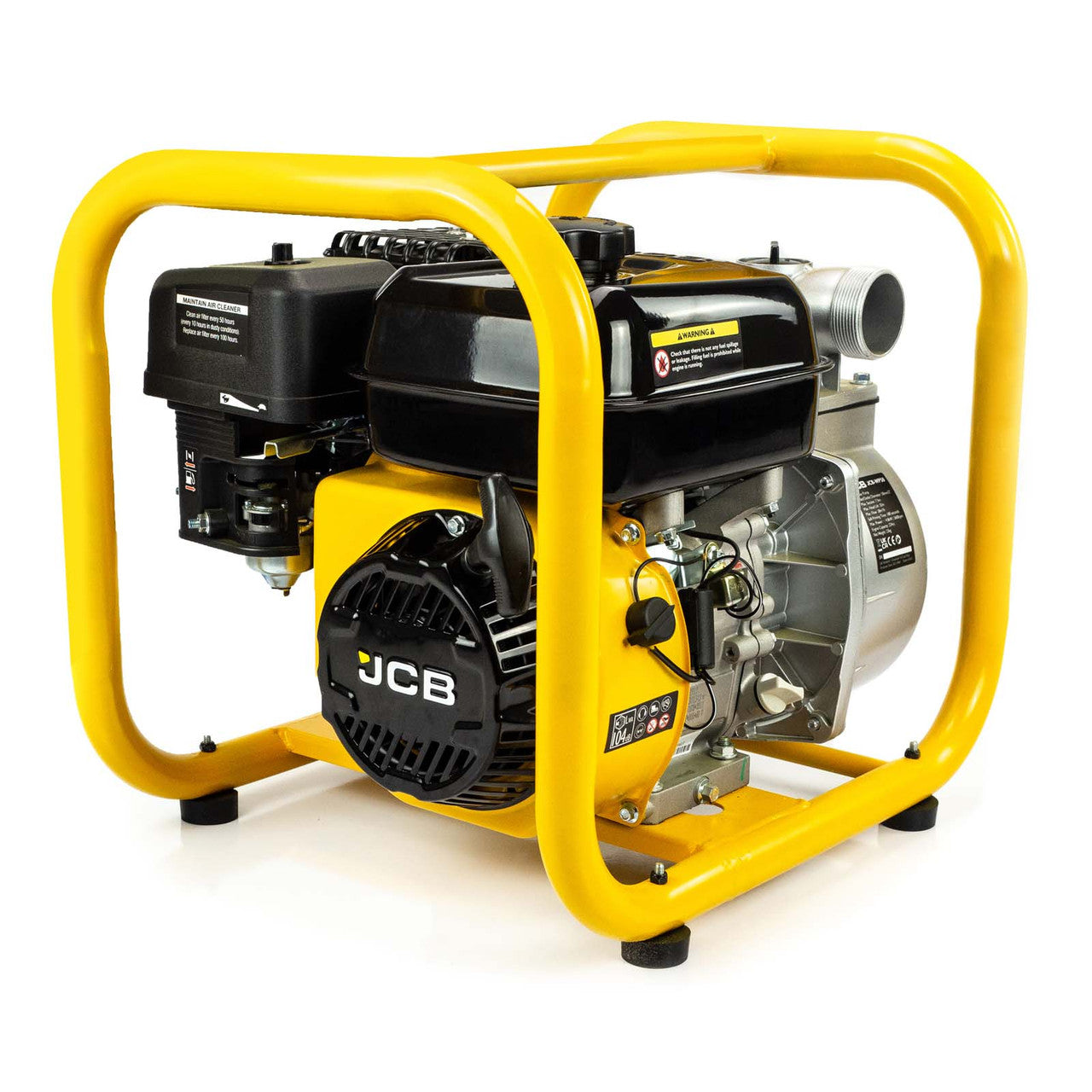 JCB 50mm 2’’ / 50mm Professional Petrol Water Pump, 466L/min, 7.5hp, 224cc, 4-Stroke | JCB-WP50