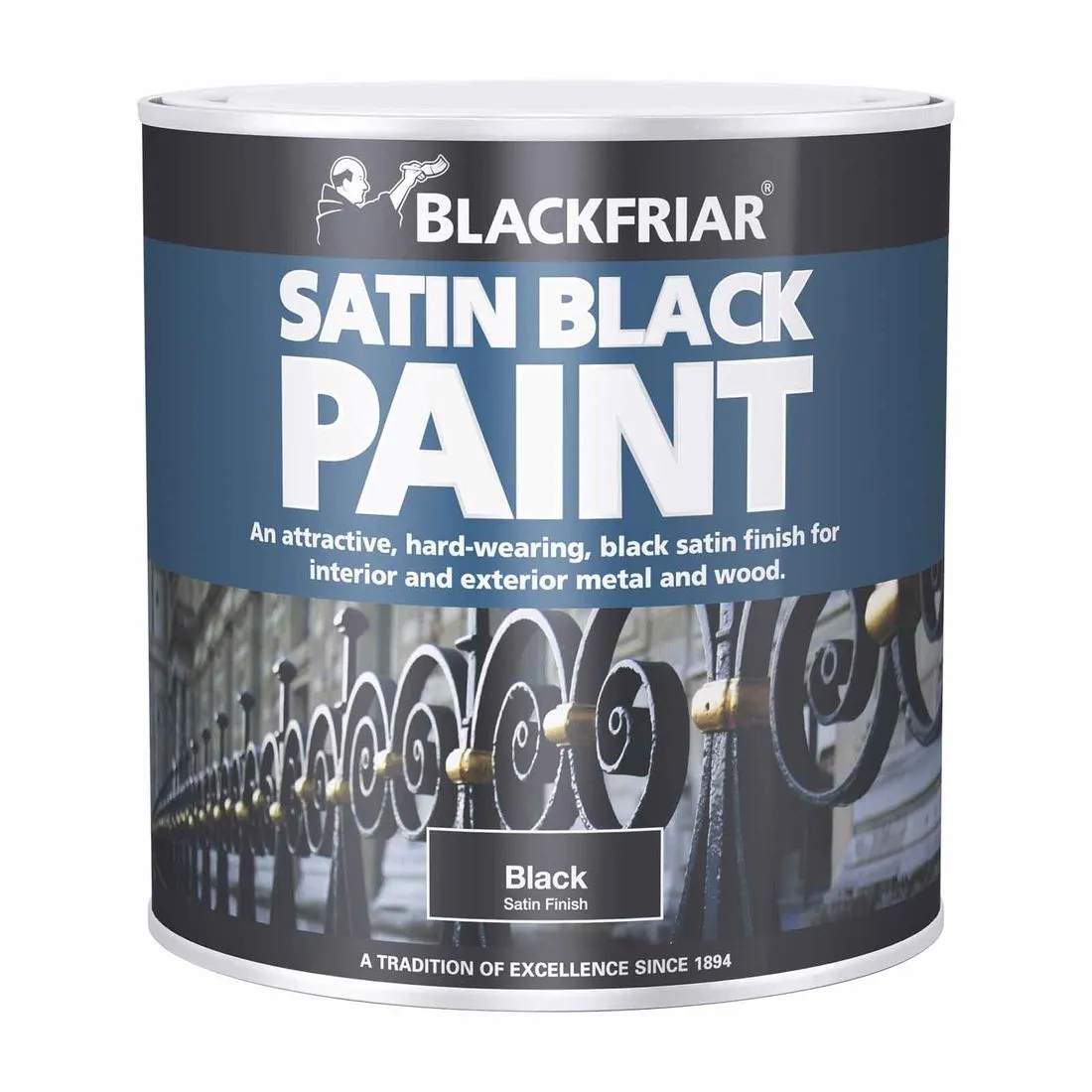 Blackfriar Satin Paint Black 1L