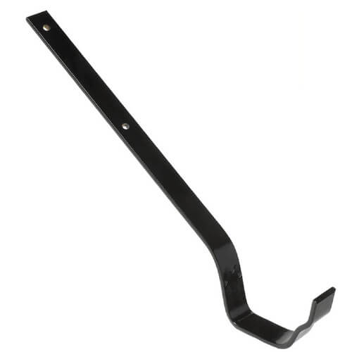 Cast Iron Notts Ogee Gutter Top Rafter Bracket - 115mm Galvanised Black Painted