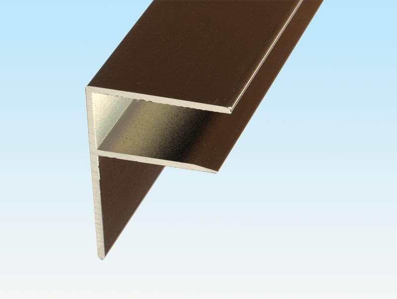 PolyX Aluminium F Section - 16mm x 4mtr Brown