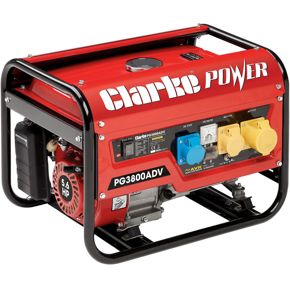 Clarke 8857854 Pg3800Adv 3000W Petrol Generator