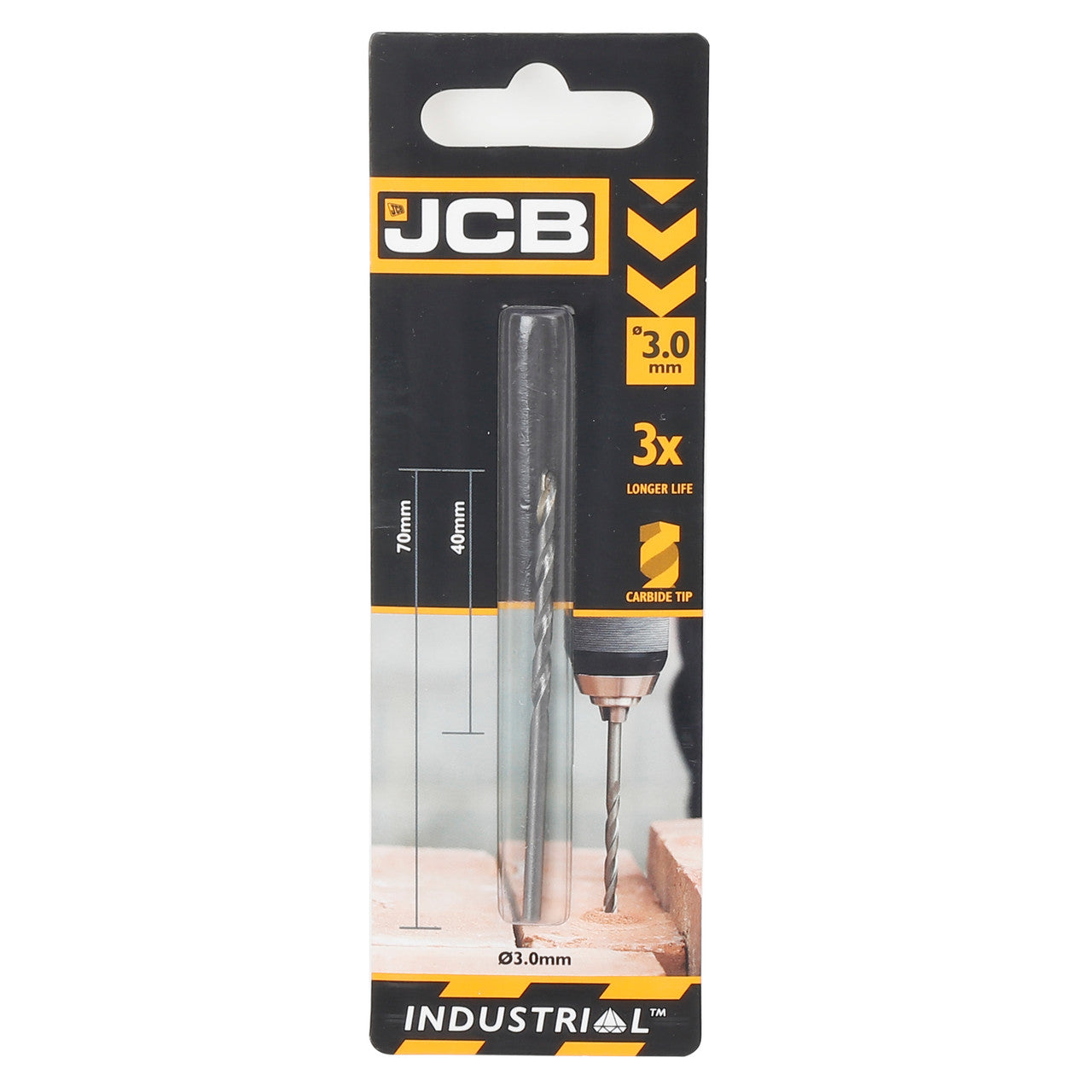 JCB 3 x 70mm Masonry Drill Bit | 5055803301682
