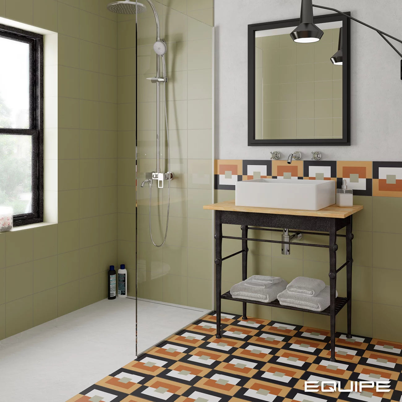 6m² Job Lot | Equipe Bauhome Punkt Cold Pattern Tile 20x20cm